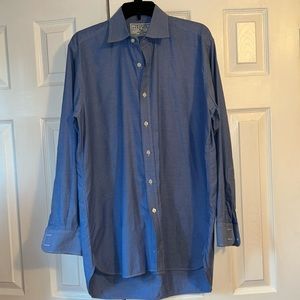 Charles Tyrwhitt Classic Jermyn Street London Men’s 16/34 Blue White Dress Shirt